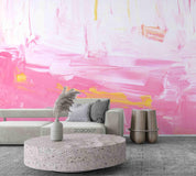 3D Abstract  Pastel Pink Yellow White Texture Wall Mural Wallpaper SWW620- Jess Art Decoration