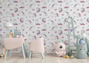3D Cartoon Animal Unicorn Rainbow Wall Mural Wallpaper LQH 38- Jess Art Decoration