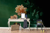 3D Pink Rose Green Leaves Oil Painting Wall Mural Wallpaper 34- Jess Art Decoration