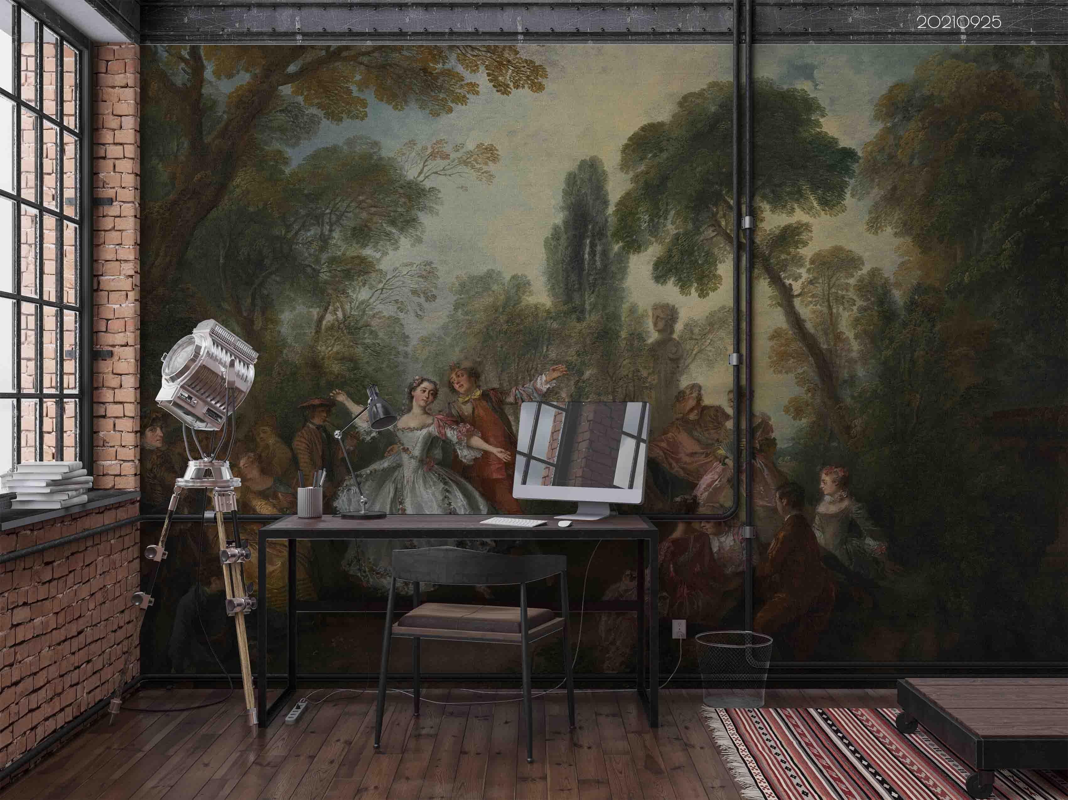 3D Palace Oil Painting Wall Mural Wallpaper LQH 328- Jess Art Decoration