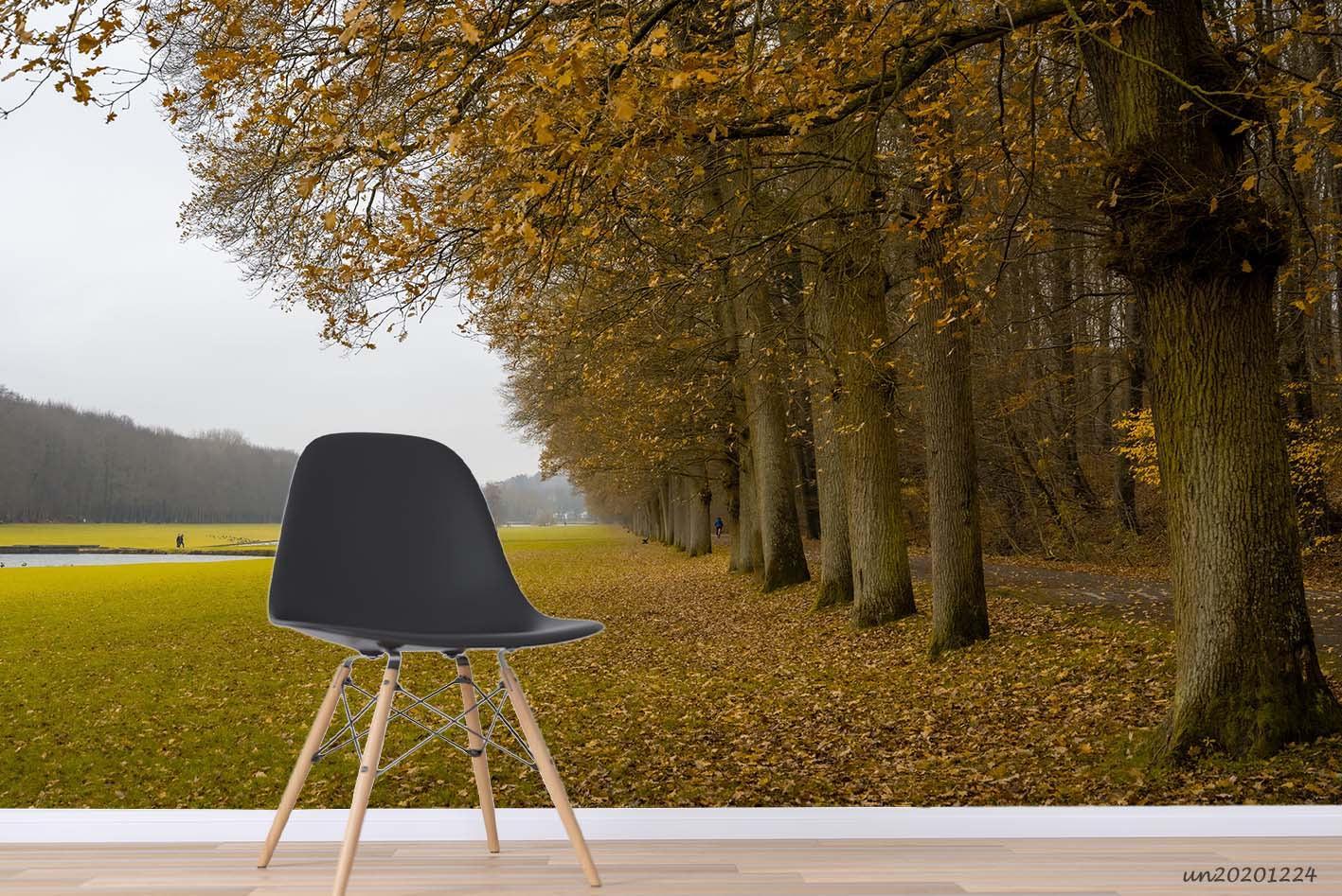 3D Autumn Forest Fallen Leaves Wall Mural Wallpaper LQH 756- Jess Art Decoration