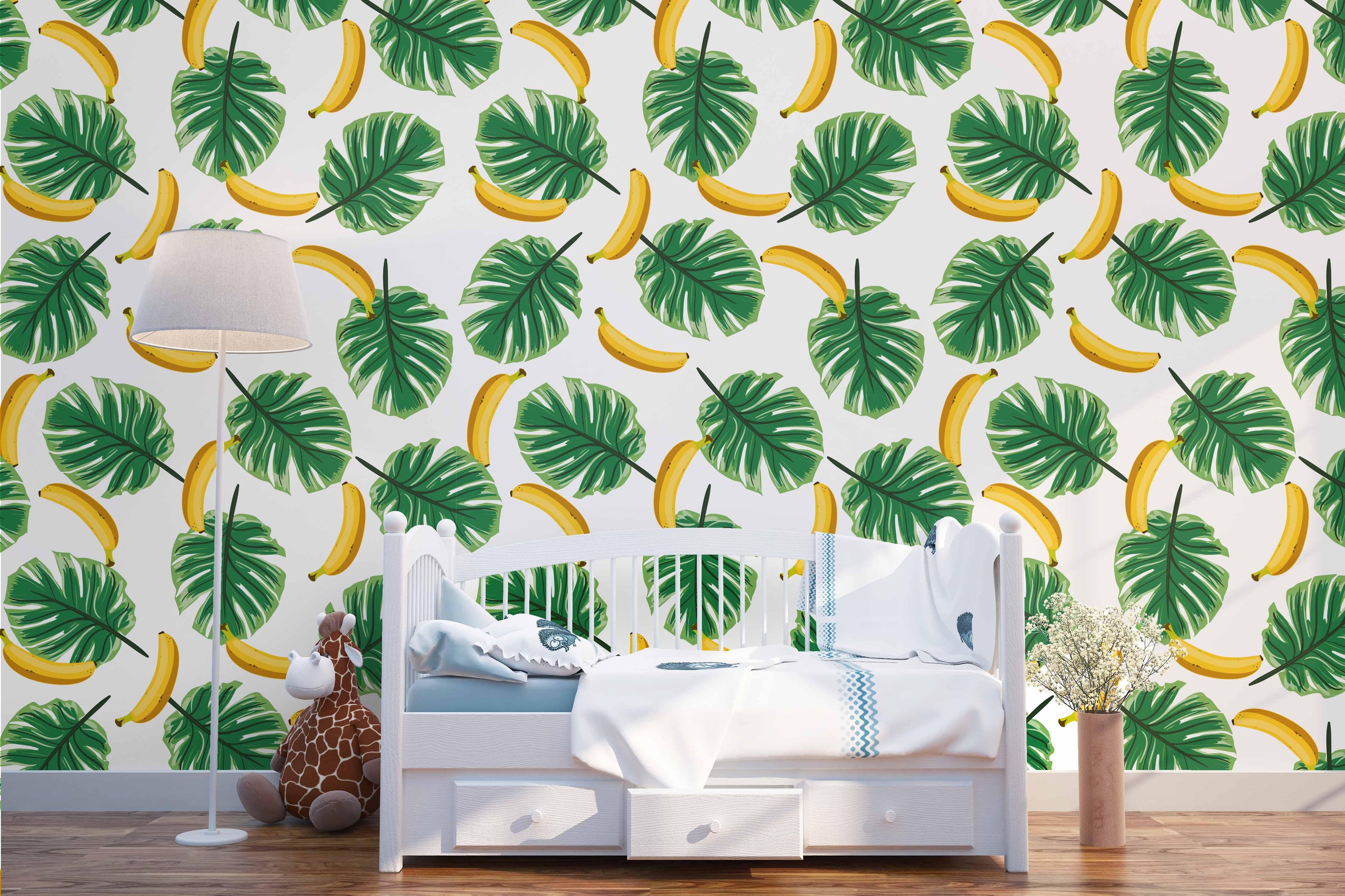 3D Banana Green Leaf Wall Mural Wallpaper 13- Jess Art Decoration