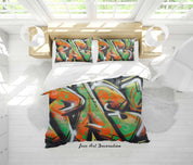 3D Abstract Color Graffiti Quilt Cover Set Bedding Set Duvet Cover Pillowcases 168- Jess Art Decoration