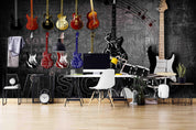 3D Morden Colour Guitar Wall Mural Wallpaper WJ 2056- Jess Art Decoration