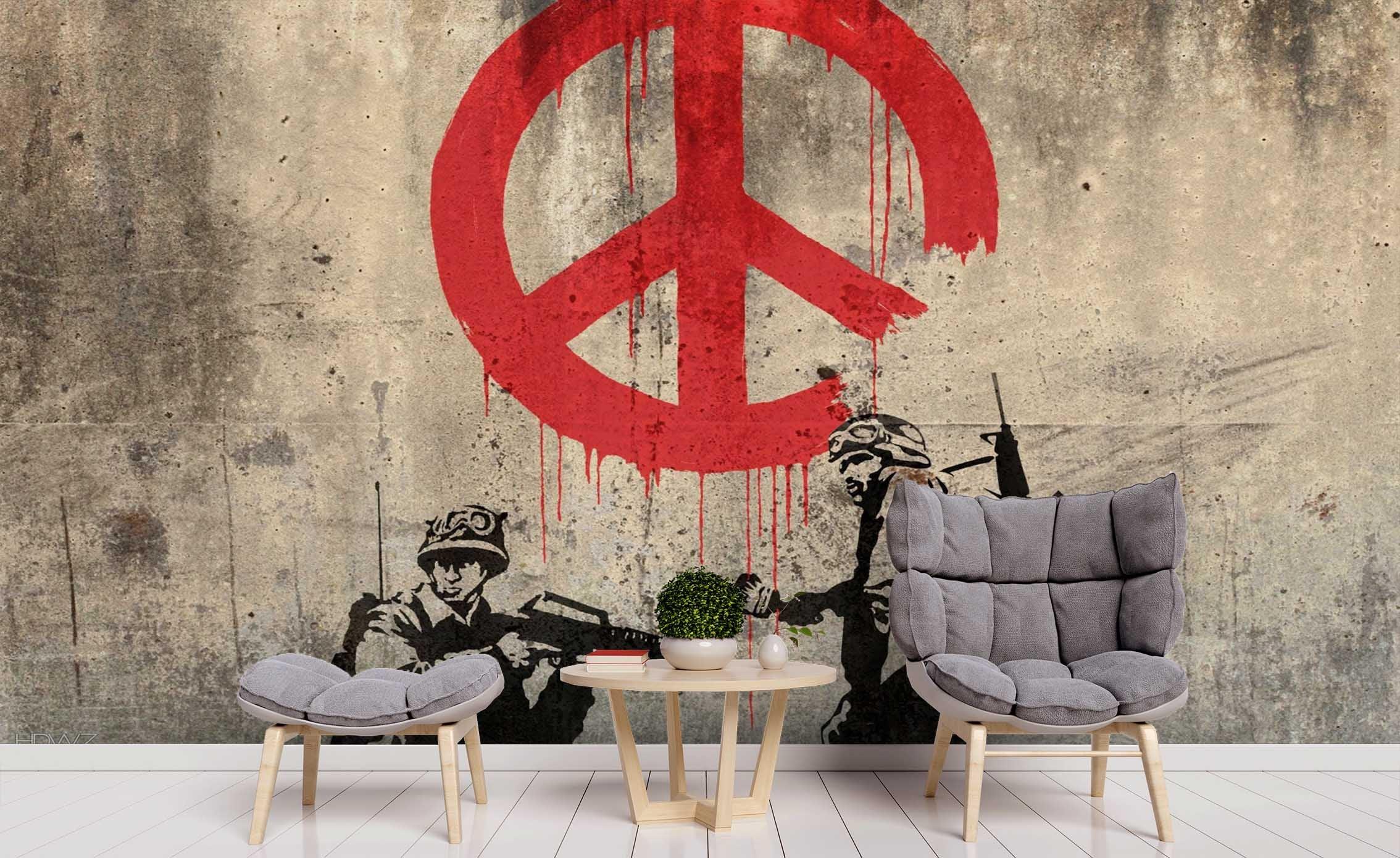 3D Banksy Graffiti Wall Mural Wallpaper sww 11- Jess Art Decoration