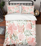 3D Watercolor Pink Floral Quilt Cover Set Bedding Set Pillowcases 29- Jess Art Decoration