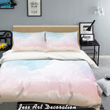 3D Pink Clouds Quilt Cover Set Bedding Set Pillowcases  145- Jess Art Decoration