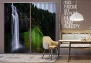 3D Green Forest Tree Nature Landscape Curtains and Drapes LQH 30- Jess Art Decoration