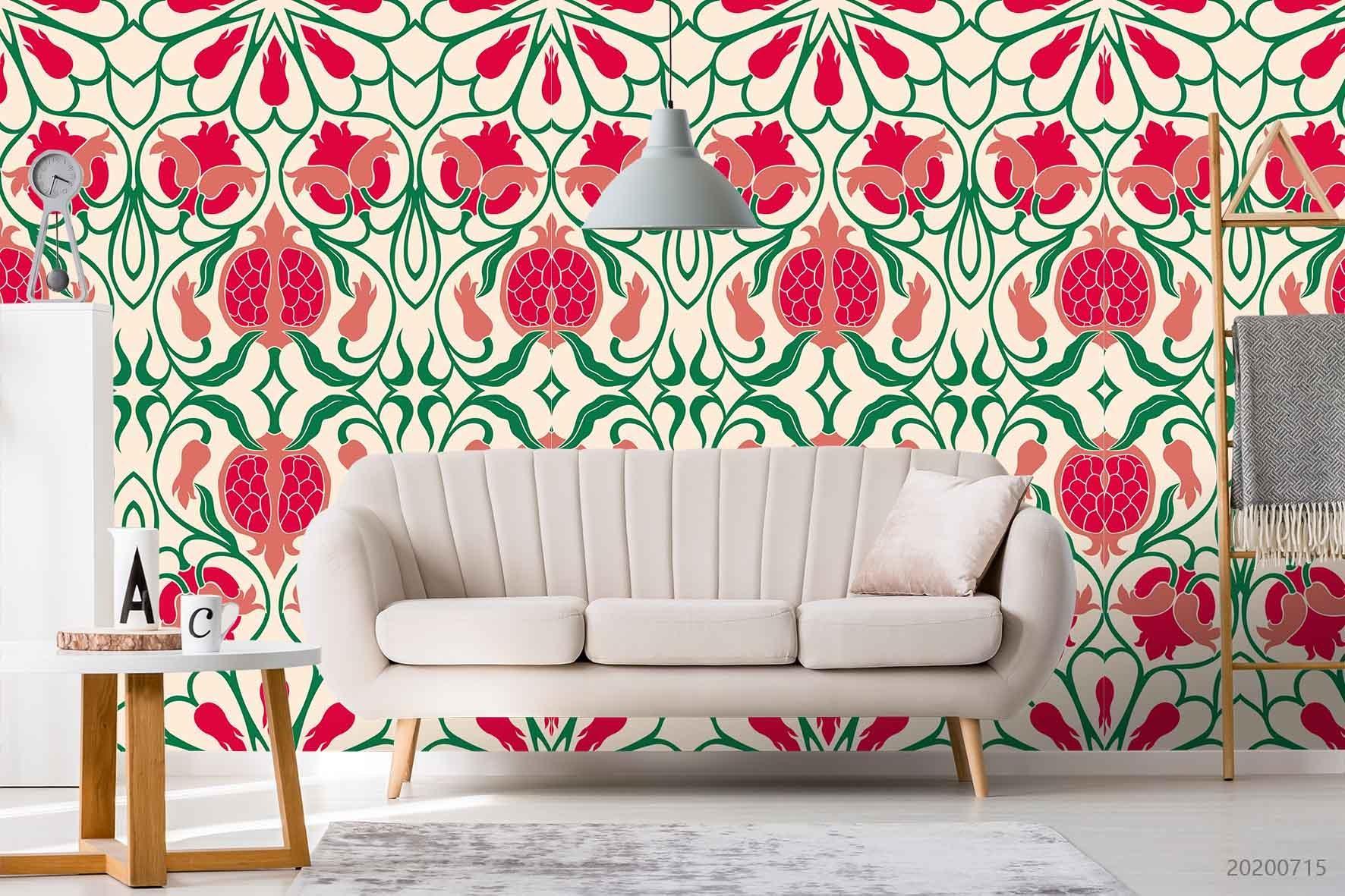 3D Pomegranate Wall Mural Wallpaper SF59- Jess Art Decoration