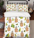 3D Cartoon Animals Quilt Cover Set Bedding Set Pillowcases  6- Jess Art Decoration
