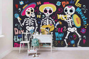 3D Skeleton Skull Guitar Wall Mural Wallpaper 77- Jess Art Decoration