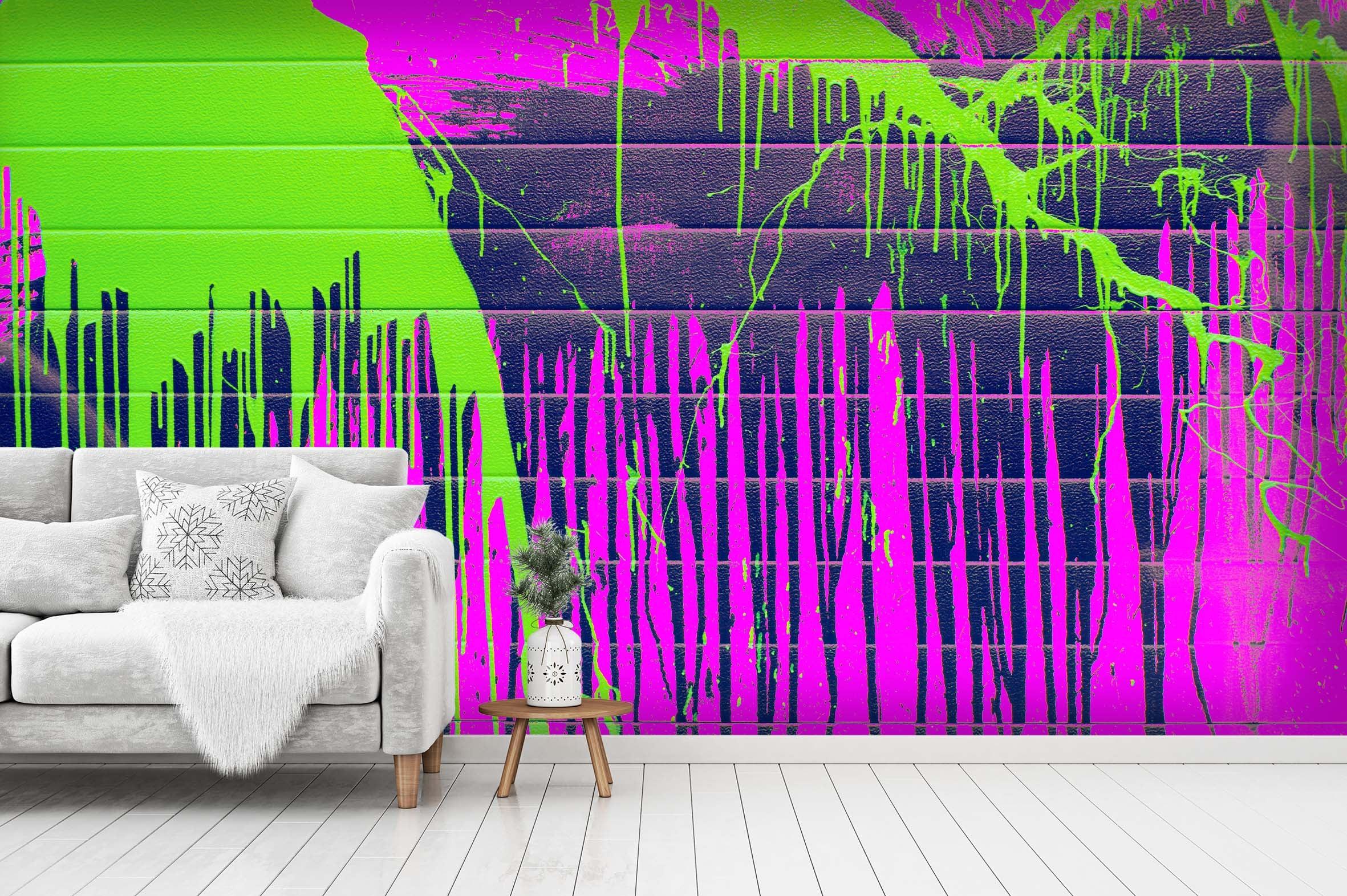 3D Abstract Colorful Brick Graffiti Wall Mural Wallpaper 10- Jess Art Decoration
