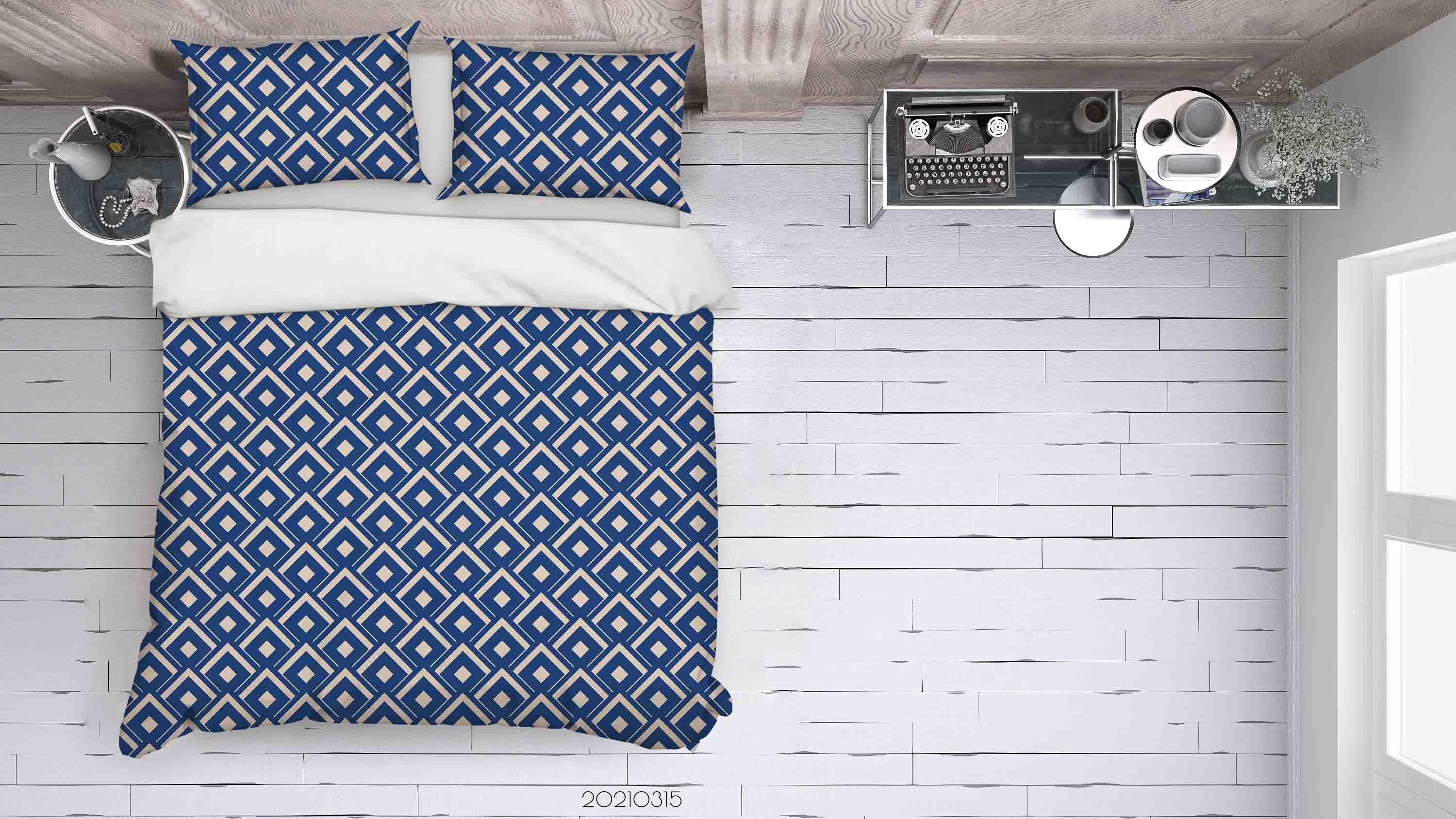 3D Abstract Geometric Art Decoration Quilt Cover Set Bedding Set Duvet Cover Pillowcases 214- Jess Art Decoration