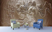 3D Plaster Carving Woman Wall Mural Wallpaper LQH 165- Jess Art Decoration