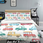 3D Color Cartoon Cars Quilt Cover Set Bedding Set Pillowcases  148- Jess Art Decoration