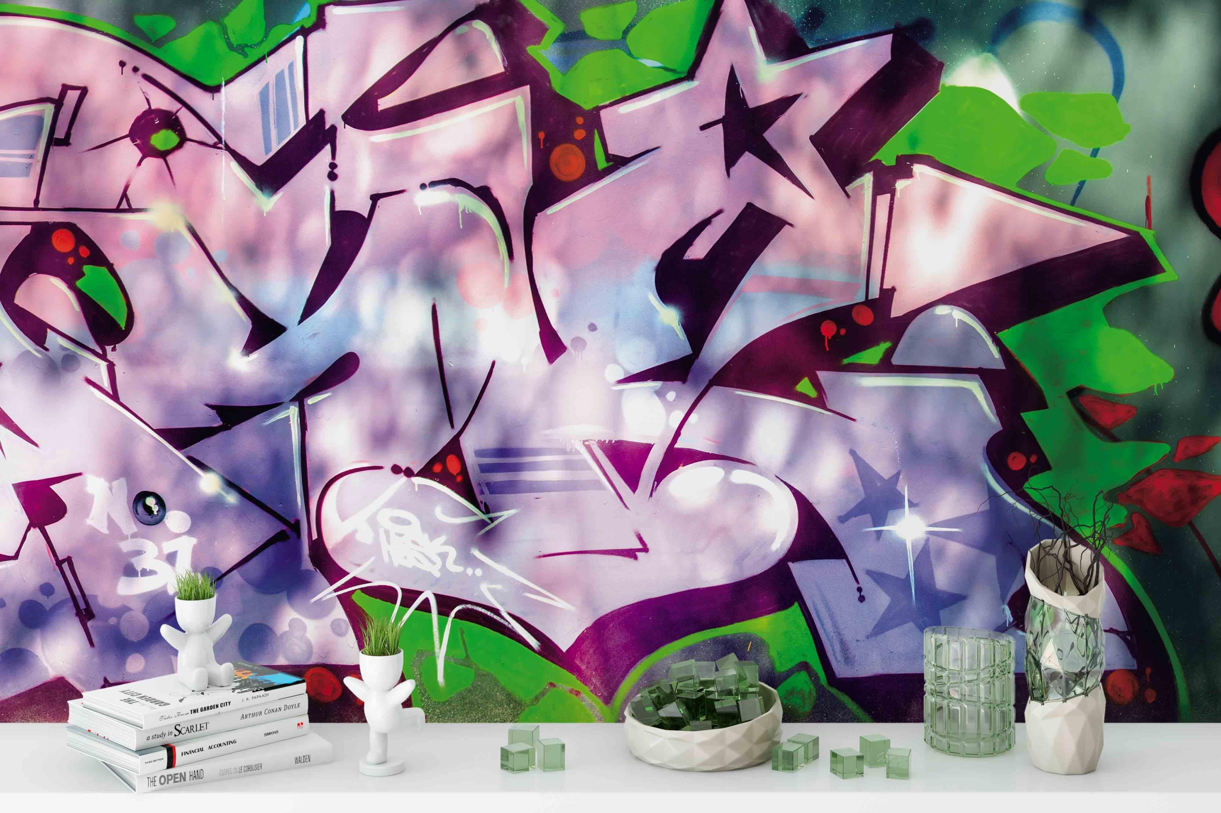 3D Graffiti Wall Mural Wallpaper 249- Jess Art Decoration
