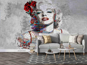 3D Marilyn Monroe Wall Mural Wallpaper LQH 304- Jess Art Decoration