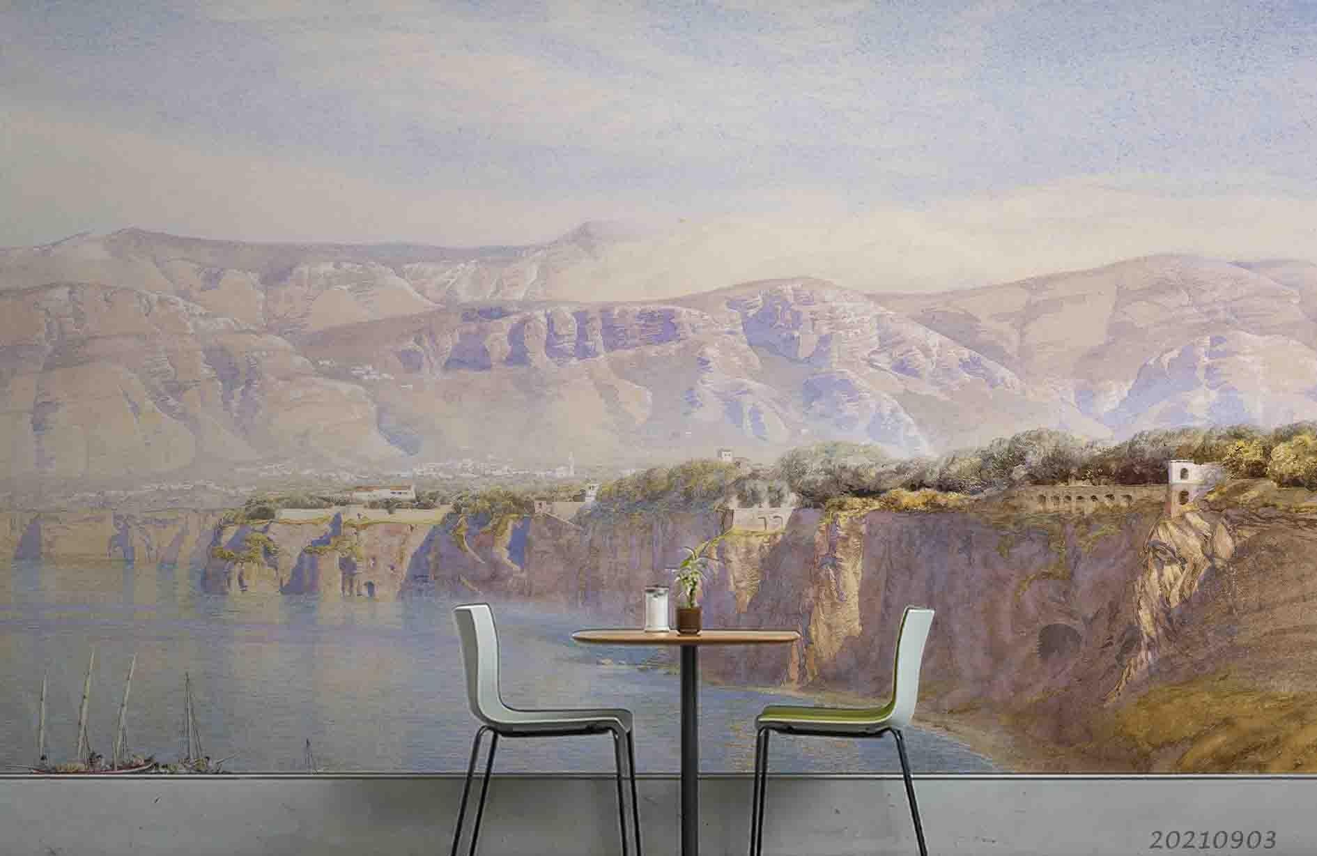 3D Landscape Oil Painting Wall Mural Wallpaper LQH 113- Jess Art Decoration