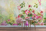 3D Pink Flowers Wall Mural Wallpaper 5- Jess Art Decoration