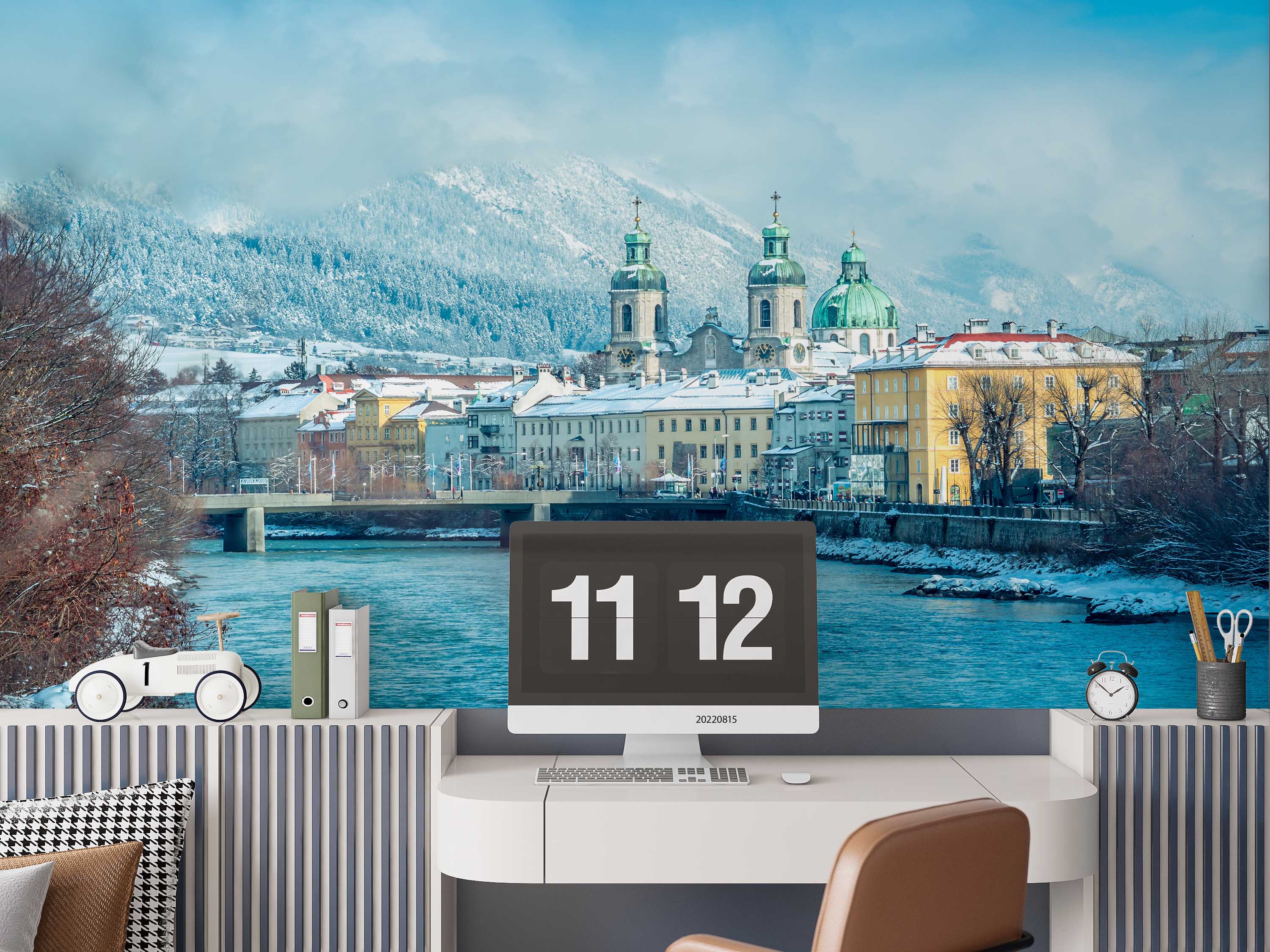 3D European City Building Bridge Scenery Wall Mural Wallpaper GD 2922- Jess Art Decoration