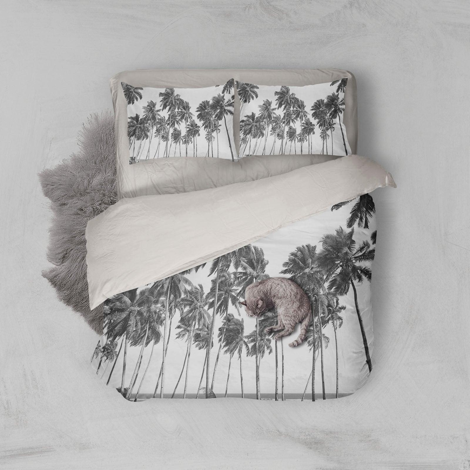 3D Tropical Palm Tree Quilt Cover Set Bedding Set Pillowcases 62- Jess Art Decoration