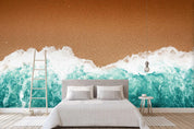 3D blue sea beach wall mural wallpaper 36- Jess Art Decoration