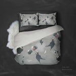 3D Grey Balloon Pigeon Quilt Cover Set Bedding Set Pillowcases 22- Jess Art Decoration