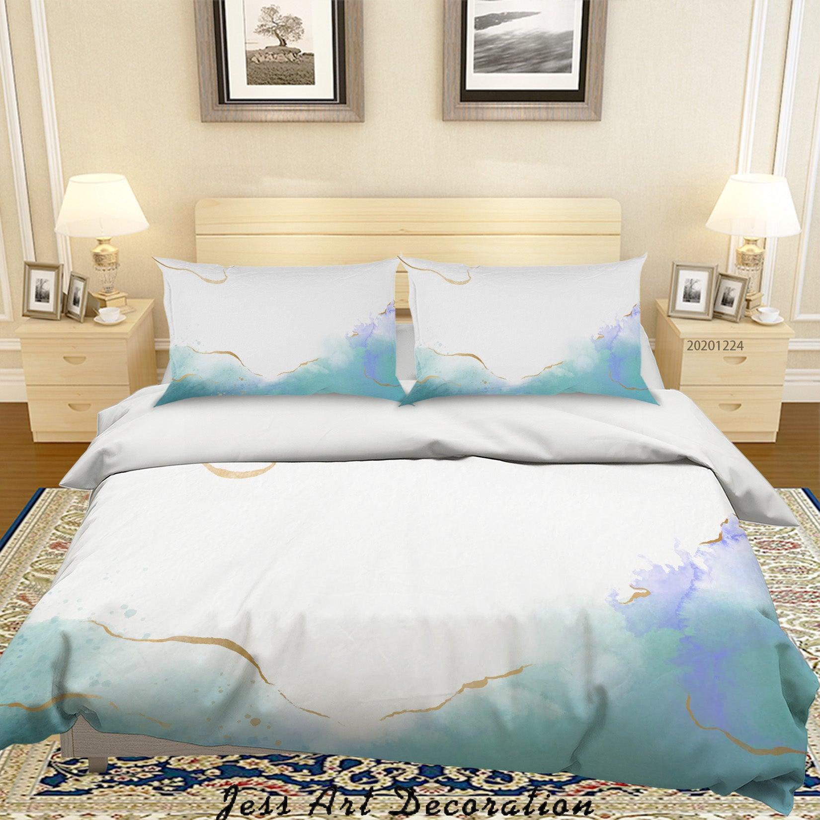3D Watercolor Marble Texture Quilt Cover Set Bedding Set Duvet Cover Pillowcases 171 LQH- Jess Art Decoration