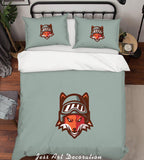 3D Cartoon Fox Quilt Cover Set Bedding Set Pillowcases  15- Jess Art Decoration