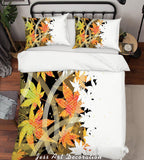 3D Autumn Maple Leaves Quilt Cover Set Bedding Set Pillowcases 46- Jess Art Decoration