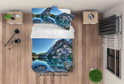 3D Sky Lake Mountain Scenery Quilt Cover Set Bedding Set Duvet Cover Pillowcases 98 LQH- Jess Art Decoration