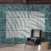 3D Hand Drawn Green Leaf Tile Texture Wall Mural Wallpaper LQH 7- Jess Art Decoration