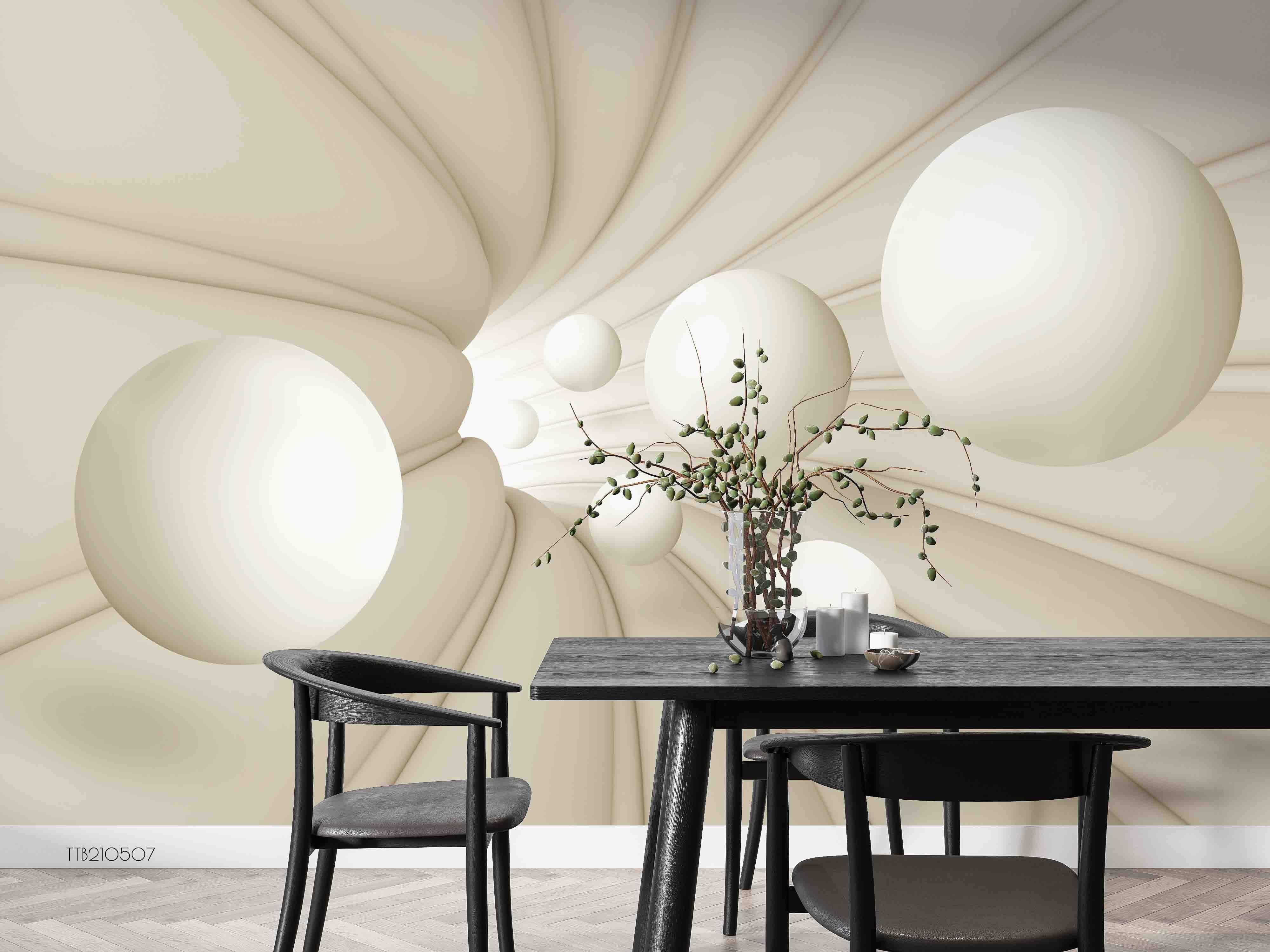 3D White Geometry Wall Mural Wallpaper LQH 73- Jess Art Decoration