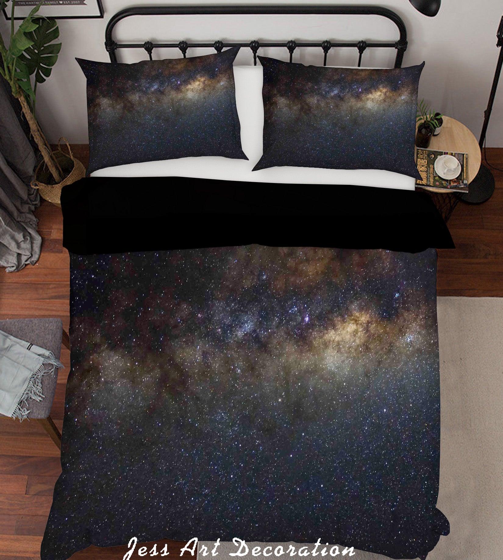 3D Starry Sky Universe Space Quilt Cover Set Bedding Set Duvet Cover Pillowcases SF125- Jess Art Decoration