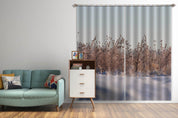 3D Snow Field Grass Plant Curtains and Drapes GD 4578- Jess Art Decoration