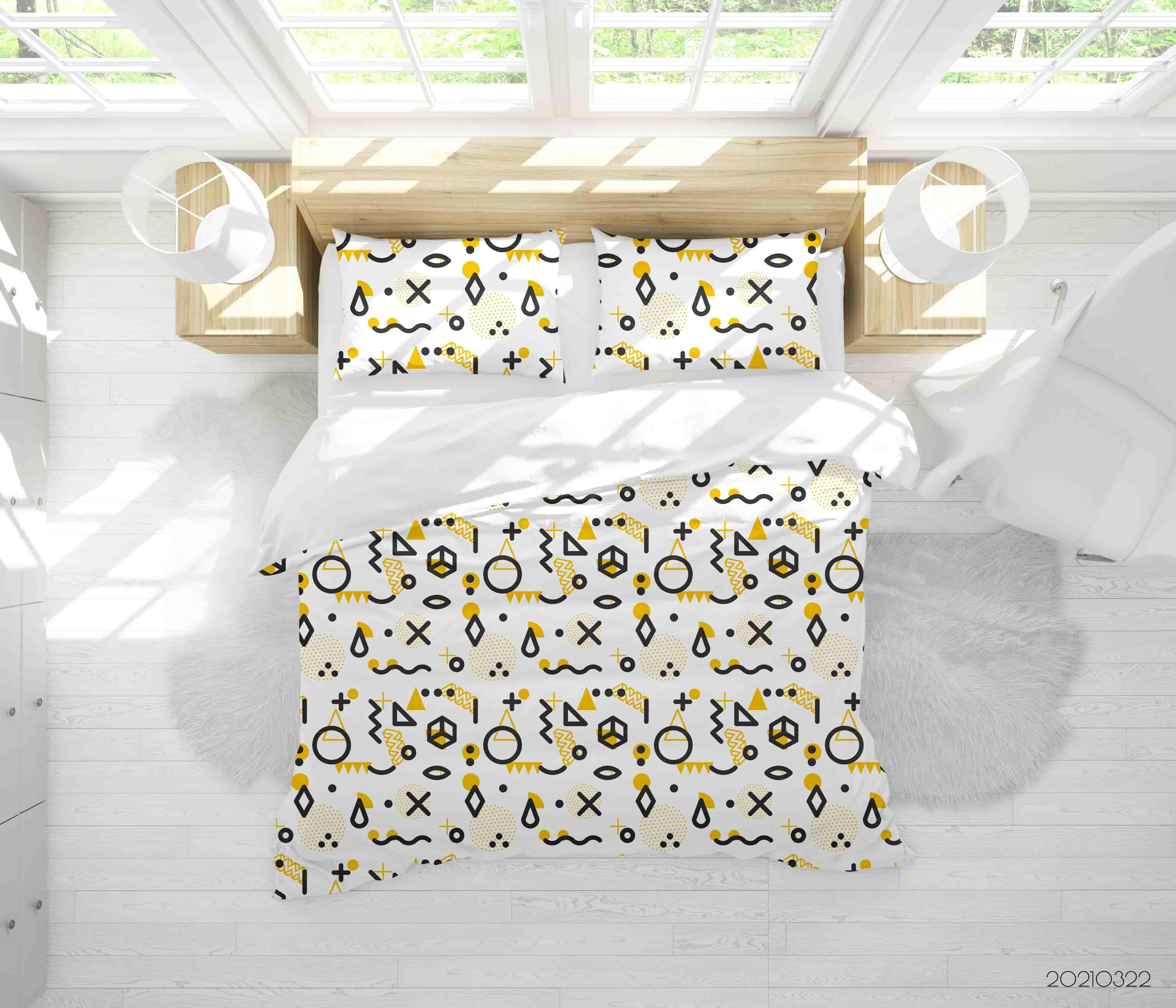 3D Abstract Geometric Pattern Quilt Cover Set Bedding Set Duvet Cover Pillowcases 12 LQH- Jess Art Decoration