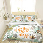 3D Cartoon Bee Flower Quilt Cover Set Bedding Set Pillowcases 33- Jess Art Decoration