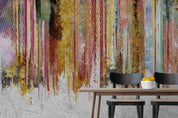 Abstract Graffiti Vertical Stripes Wallpaper urban graffiti wall mural for teen room, studio or feature wall - view 2