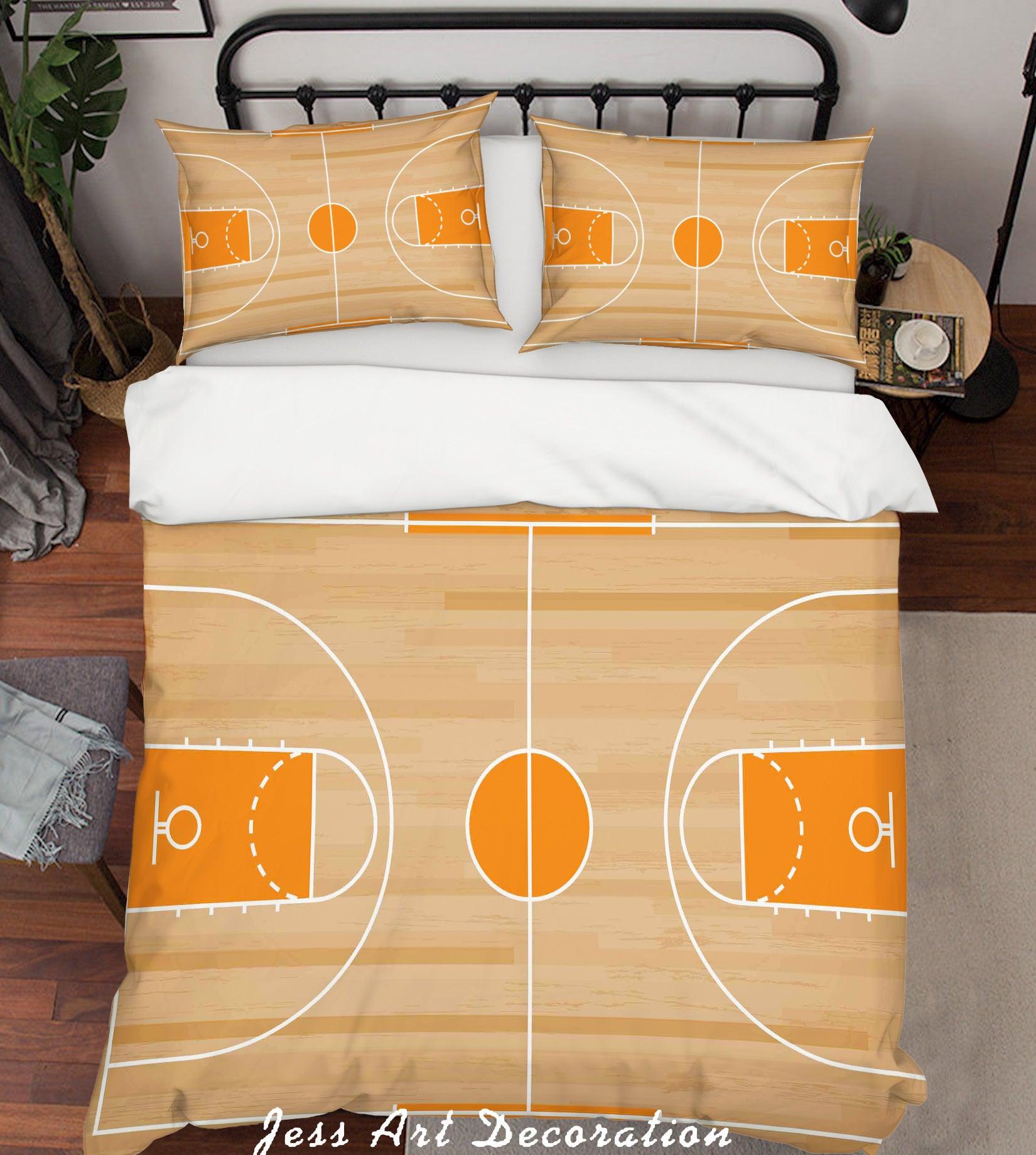 3D Basketball Hall Quilt Cover Set Bedding Set Pillowcases 54- Jess Art Decoration