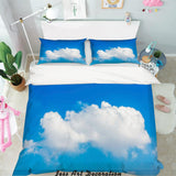 3D Blue Sky White Clouds Quilt Cover Set Bedding Set Pillowcases  8- Jess Art Decoration