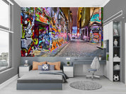 3D Colored Street Graffiti Wall Mural Wallpaper LQH 94- Jess Art Decoration