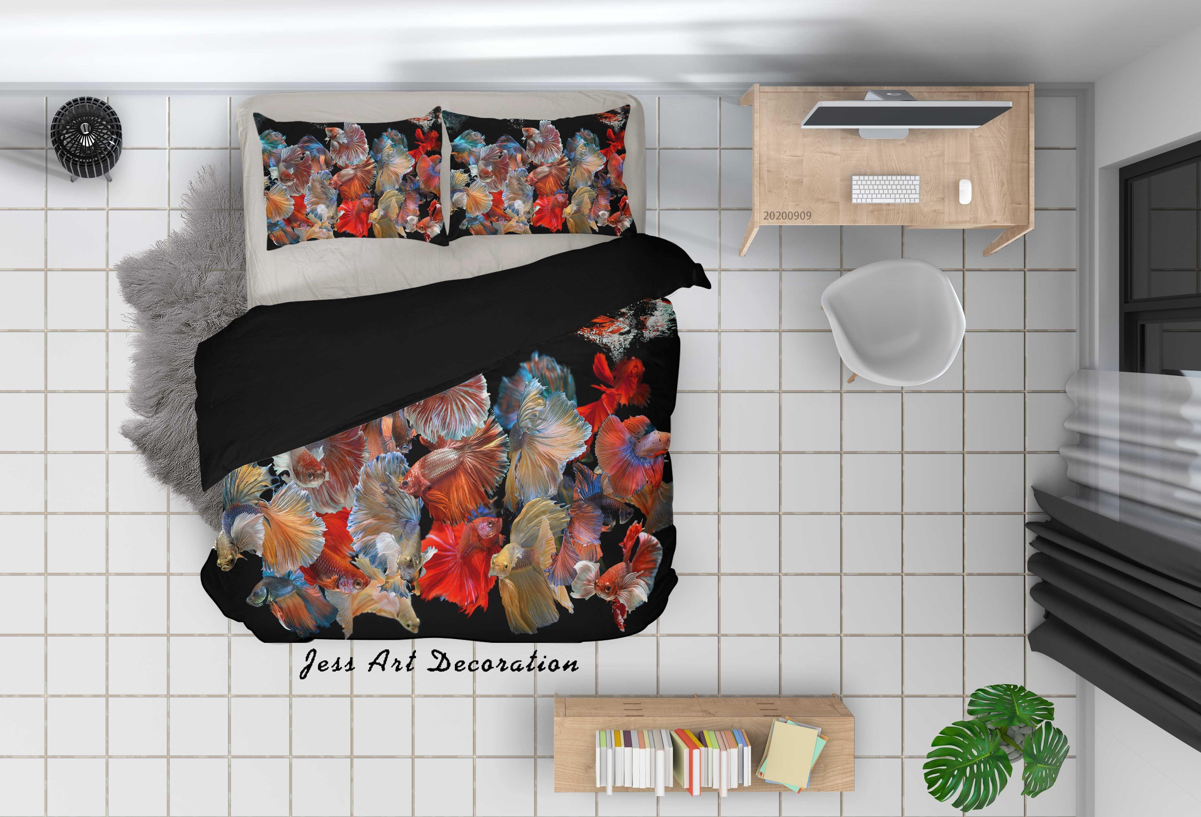 3D Watercolour Pattern Colourful Butterfly Quilt Cover Set Bedding Set Duvet Cover Pillowcases WJ 6001- Jess Art Decoration
