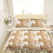 3D Vintage Fresh Leaves Floral Pattern Quilt Cover Set Bedding Set Duvet Cover Pillowcases WJ 3634- Jess Art Decoration