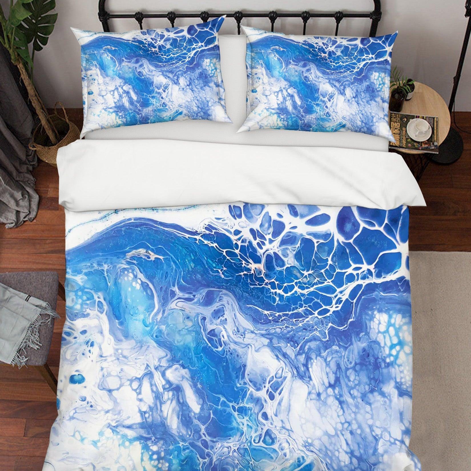 3D Blue Abstract Sea Pattern Quilt Cover Set Bedding Set Pillowcases 42- Jess Art Decoration