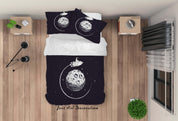 3D Planet Astronaut Moon Quilt Cover Set Bedding Set Duvet Cover Pillowcases WJ 9252- Jess Art Decoration