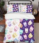3D Color Cartoon Owl Quilt Cover Set Bedding Set Pillowcases  40- Jess Art Decoration