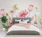 3D Watercolor Showy Floral Butterfly Wall Mural Removable 131- Jess Art Decoration
