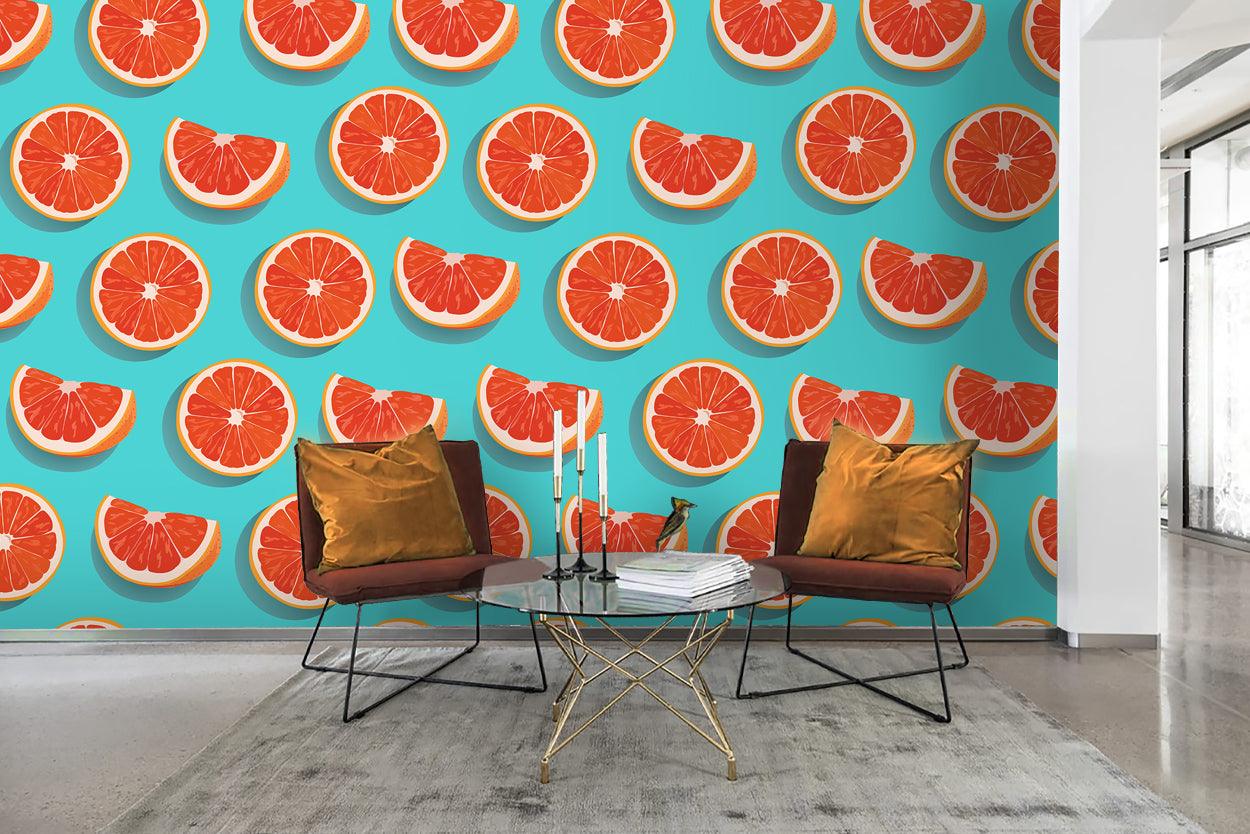 3D Orange Lemon Wall Mural Wallpaper 23- Jess Art Decoration