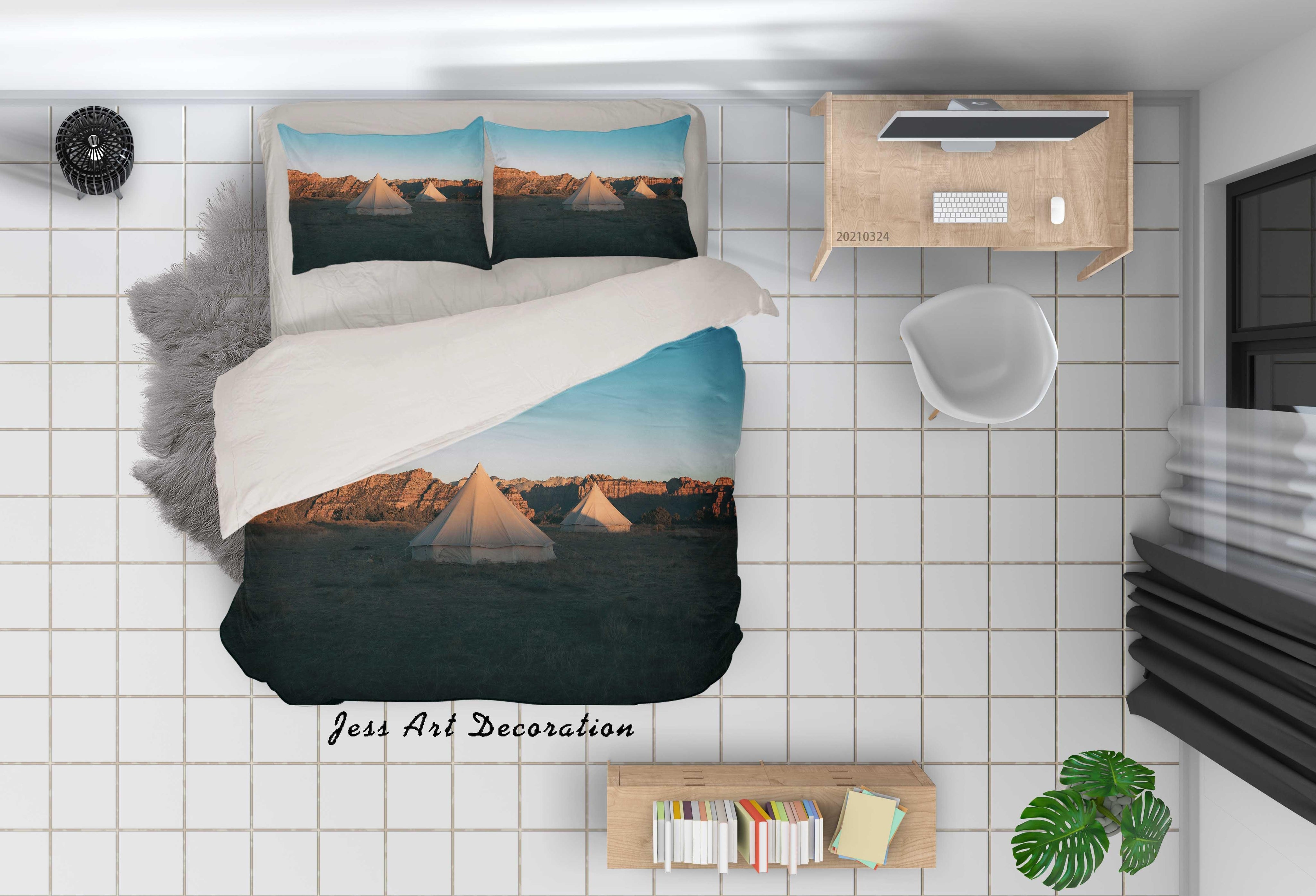 3D Tent Field Landscape Quilt Cover Set Bedding Set Duvet Cover Pillowcases 146 LQH- Jess Art Decoration