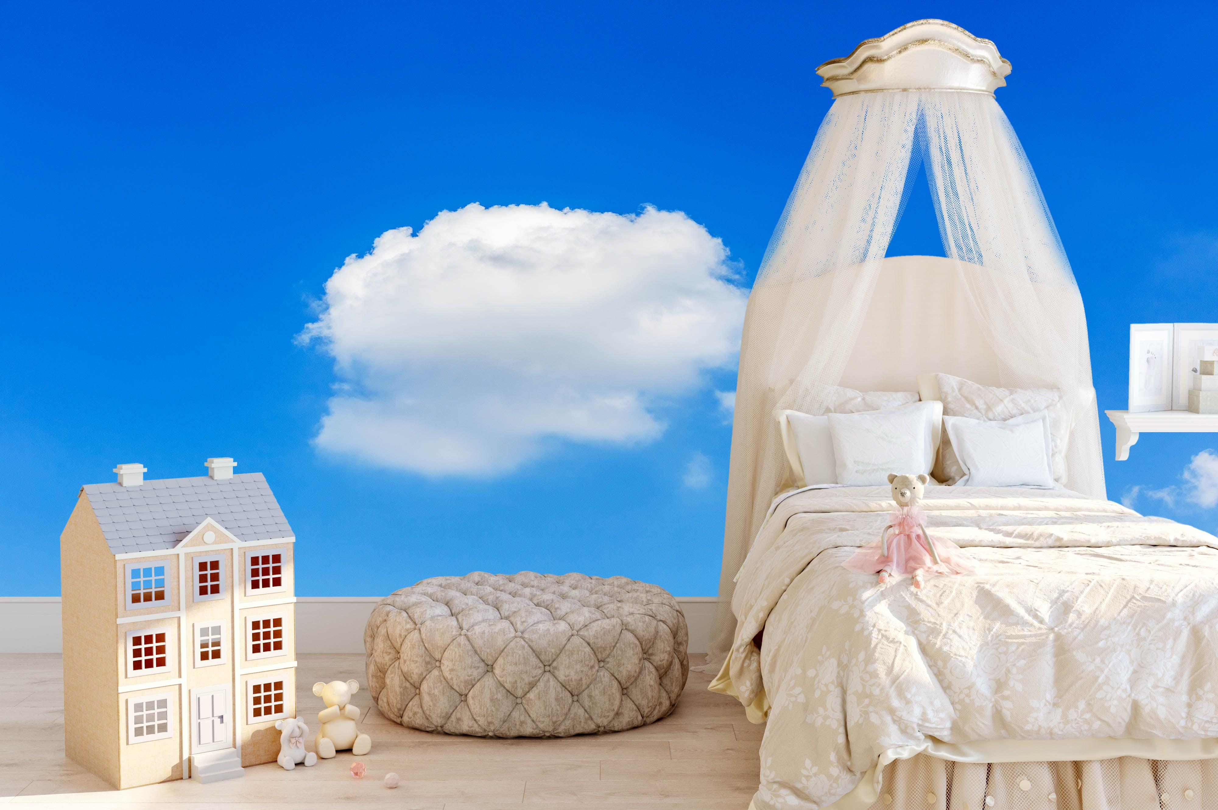 3D Blue Sky White Cloud Wall Mural Wallpaper 107- Jess Art Decoration